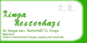 kinga mesterhazi business card